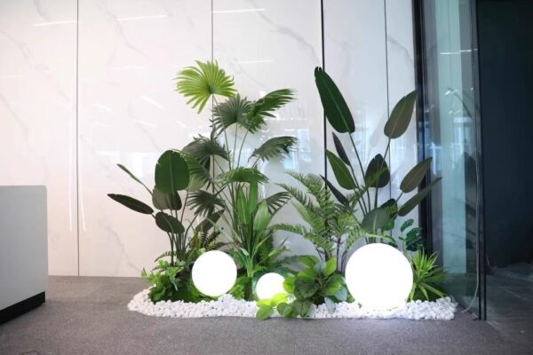 8 inch solar powered rgb color changing ball lights with remote waterproof outdoor decorative globe lights for garden, pathway, pool