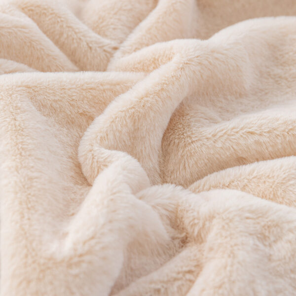 premium shaggy faux fur weighted blanket with ceramic beads 15 lbs ultra soft heavy throw for adults, twin/full size (48"x72")