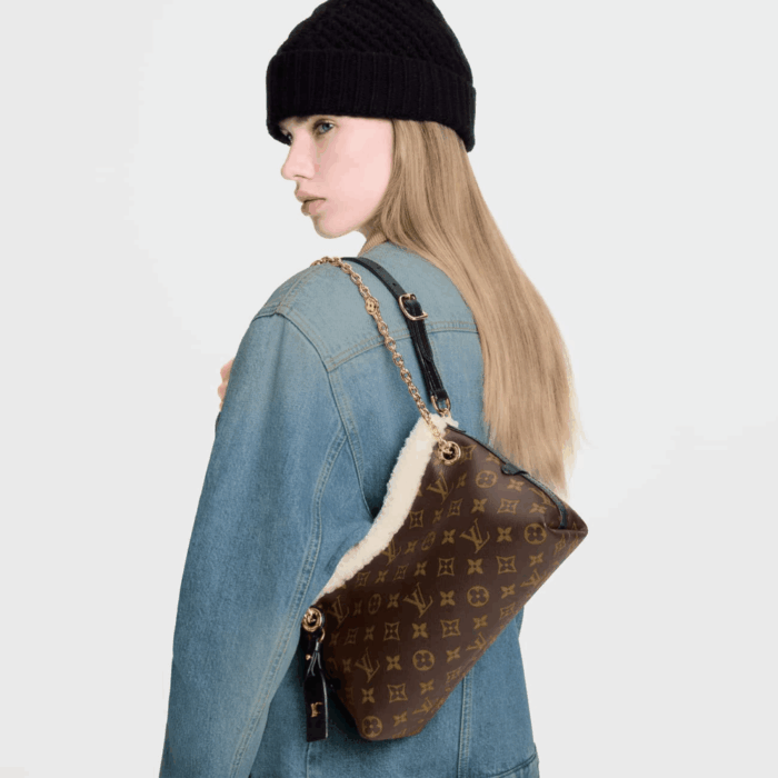 louis vuitton high end chain bag for women 2025 new autumn and winter lamb wool carryall shoulder bag carryall bb