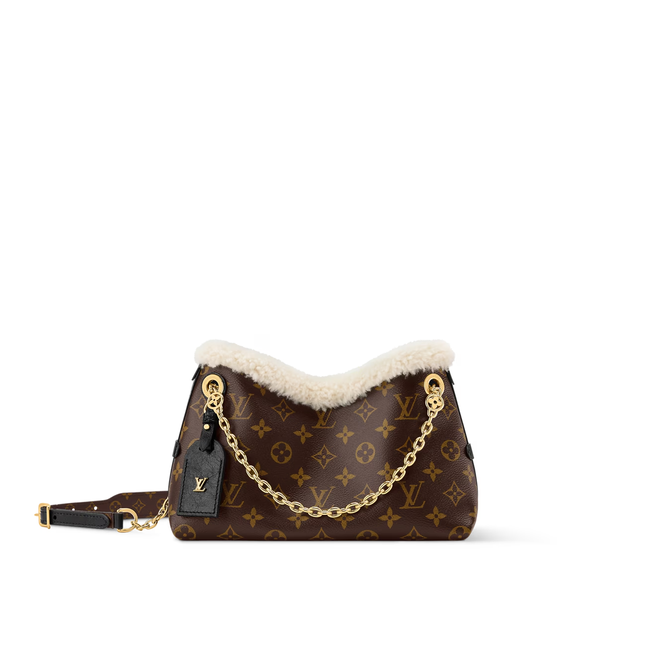 louis vuitton high end chain bag for women 2025 new autumn and winter lamb wool carryall shoulder bag carryall bb