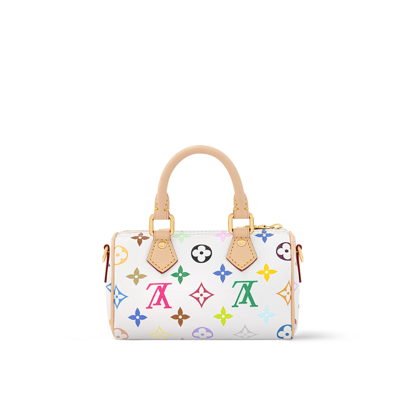 lv/louis vuitton women's mini nano speedy color block shoulder bag m13406