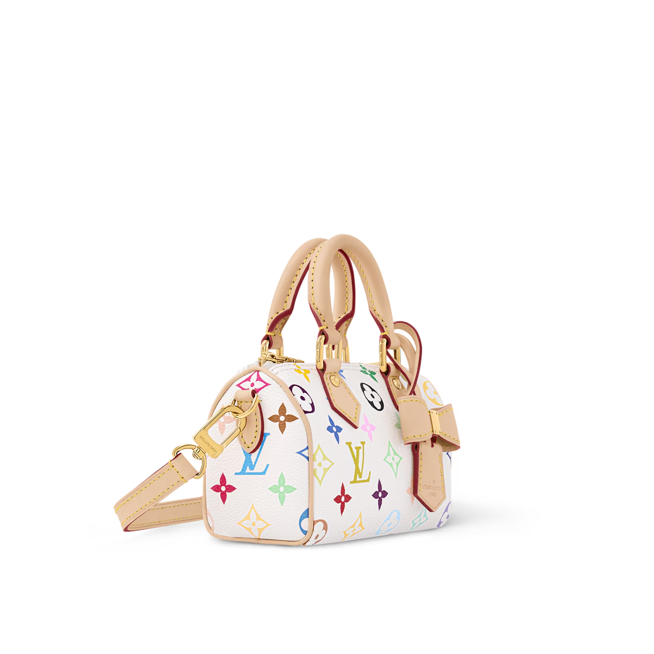 lv/louis vuitton women's mini nano speedy color block shoulder bag m13406