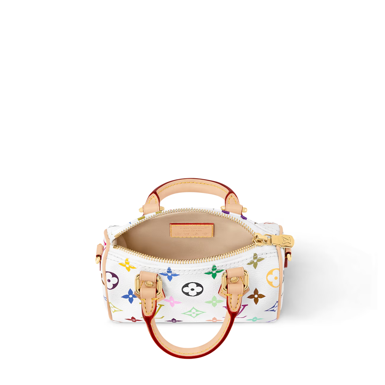 lv/louis vuitton women's mini nano speedy color block shoulder bag m13406