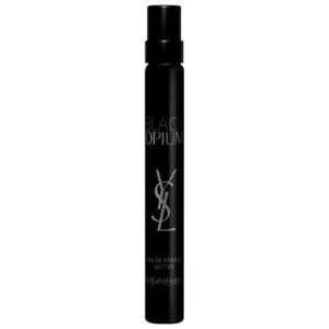 yves saint laurent ysl black opium glitter eau de parfum for women travel size 0.33 fl oz.