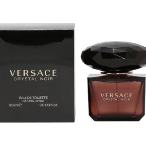 versace crystal noir eau de toilette spray for women, 3 fluid ounce