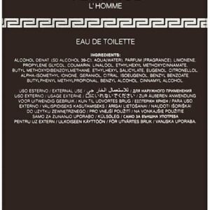 versace l'homme by versace 3.4 oz eau de toilette spray