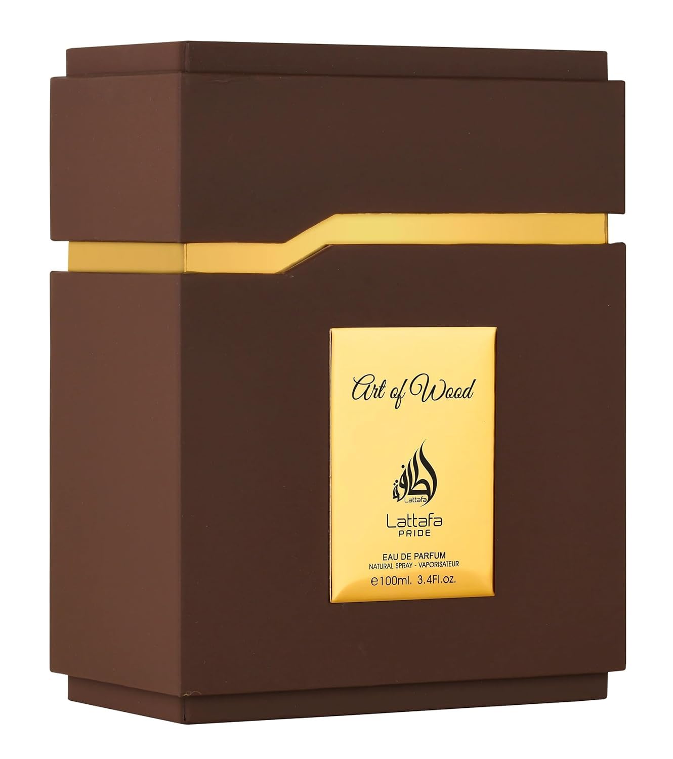 lattafa pride art of wood for unisex eau de parfum spray, 3.4 ounce / 100 ml
