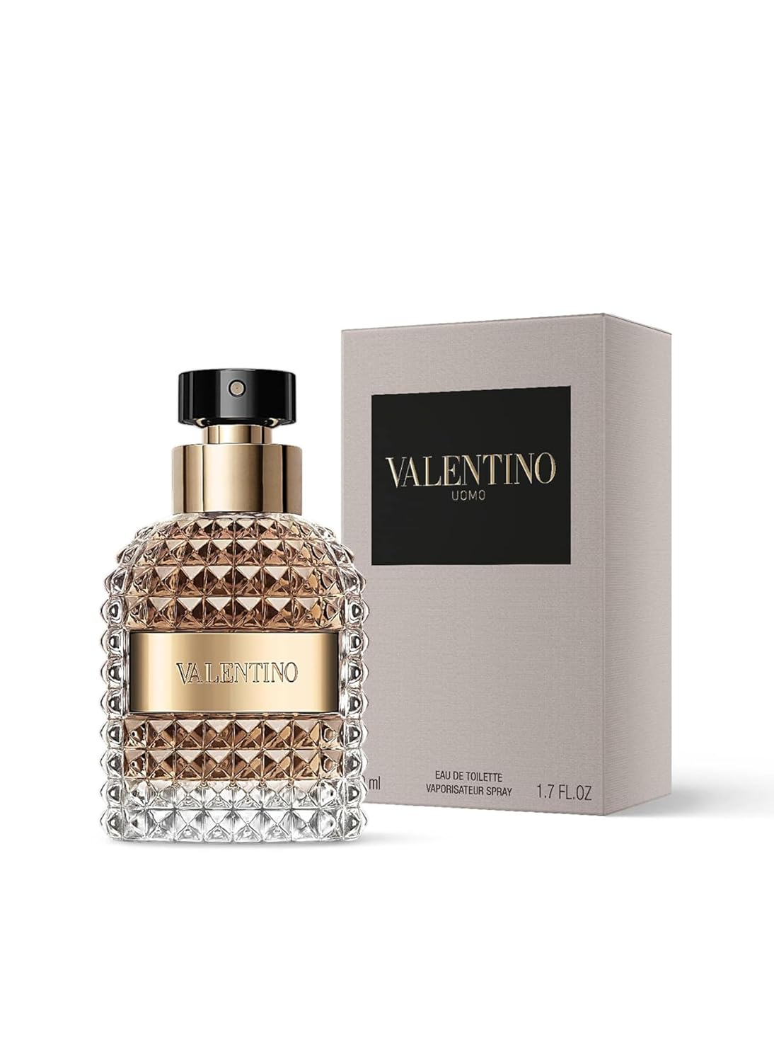 valentino uomo eau de toilette spray for men, 1.7 ounce