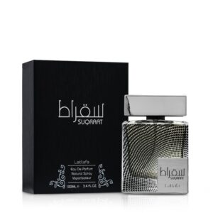 lattafa suqraat fresh, spicy, aromatic, woody eau de parfum long lasting fragrance for men, 3.4 ounce / 100 ml