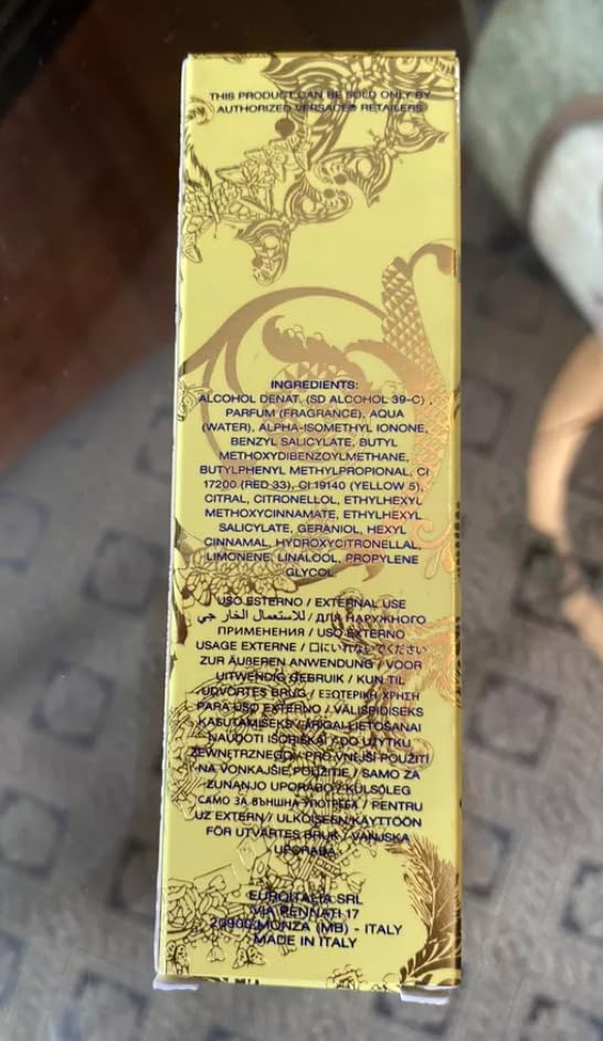 versace yellow diamond perfume for women mini edt travel spray 0.3 ounce