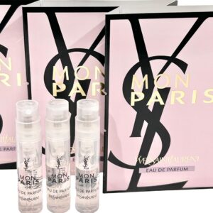 yves saint laurent perfume ysl sample perfume mon paris edp women 1.2 ml / 0.04 oz set of 3
