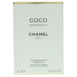 chanel coco mademoiselle twist & spray eau de toilette refill 3x20ml/0.7oz