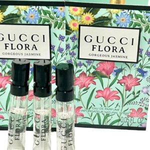 gucci flora sample perfume flora gorgeous jasmine perfume women edp spray 1.5 ml / 0.05 oz (set of 3)