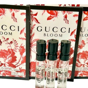 gucci bloom sample perfume women edp spray 1.5 ml / 0.05 oz set of 3