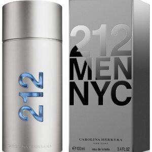 carolina herrera 212 men edt spray 100ml 3.4oz new, grey, 126544