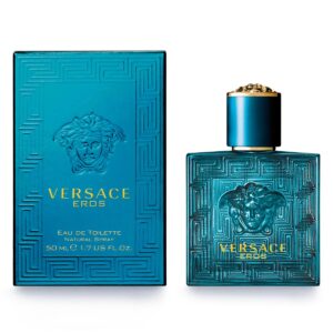 versace eros eau de toilette spray for men, 1.7 ounce