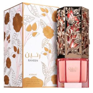 lattafa asdaaf raneen for women eau de parfum spray, 2.7 ounce / 80 ml