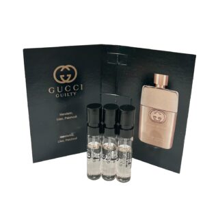 gucci guilty sample perfume women sample edt spray 1.5 ml / 0.05 oz small travel size set of 3