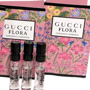 gucci flora sample perfume perfume gorgeous gardenia women spray 1.5 ml / 0.05 oz set of 3