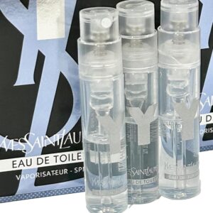 yves saint laurent ysl y men sample perfume edt spray trial size partially filled vials 1.2 ml / 0.04 fl oz (set of 3)