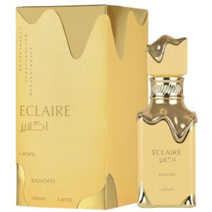 lattafa eclaire banoffi ?c gourmand, sweet, fruity, musky ?c eau de parfum spray long lasting fragrance for women, 3.4 ounce / 100 ml