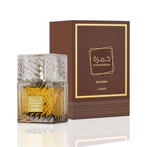 lattafa khamrah vanilla, warm spicy, amber, cinnamon eau de parfum long lasting fragrance for unisex, 3.40 ounce / 100 ml