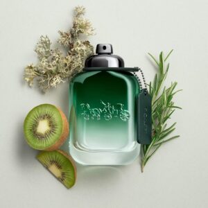 coach green eau de toilette men's fragrance fruity & green with notes of kiwi, rosemary essence & crystal moss