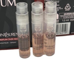 yves saint laurent ysl edp over red black opium sample women perfume 1.2 ml / 0.04 oz set of 3