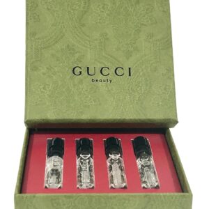 gucci sample perfume women gift set bloom, guilty pour femme, flora gorgeous gardenia flora gorgeous jasmine 1.5 ml / 0.05 oz set of 4 spray samples (9100)