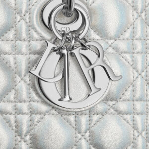 dior medium dior or lady d joy &&silver tone iridescent and metallic cannage lambskin bag